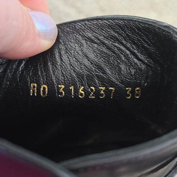 Saint Laurent Paris Black Ankle Boots with Chunky Heel and Buckle Detail - Picture 14 of 14